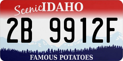 ID license plate 2B9912F