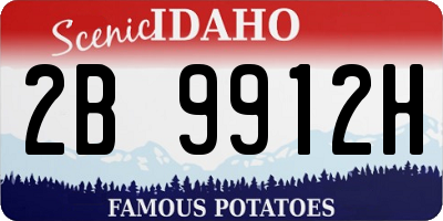 ID license plate 2B9912H