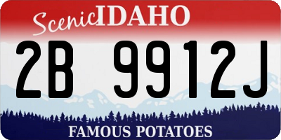 ID license plate 2B9912J