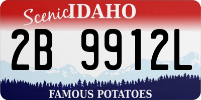 ID license plate 2B9912L