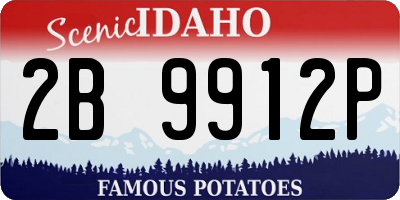ID license plate 2B9912P