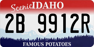 ID license plate 2B9912R