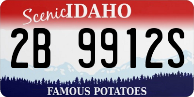 ID license plate 2B9912S