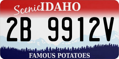 ID license plate 2B9912V