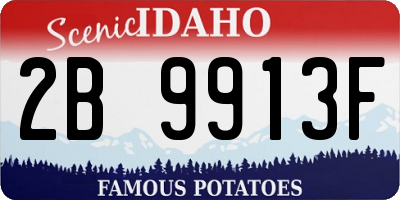 ID license plate 2B9913F