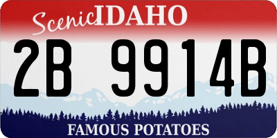 ID license plate 2B9914B