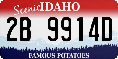 ID license plate 2B9914D