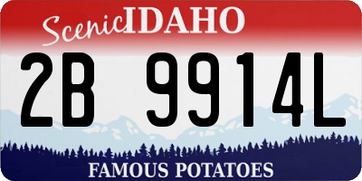 ID license plate 2B9914L