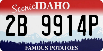 ID license plate 2B9914P