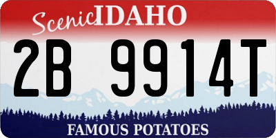 ID license plate 2B9914T