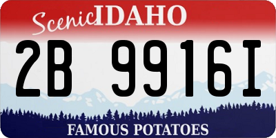 ID license plate 2B9916I