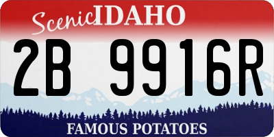 ID license plate 2B9916R