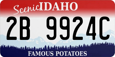 ID license plate 2B9924C
