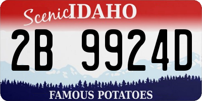 ID license plate 2B9924D