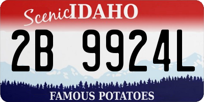 ID license plate 2B9924L