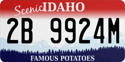 ID license plate 2B9924M