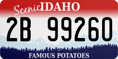 ID license plate 2B9926O