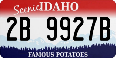 ID license plate 2B9927B