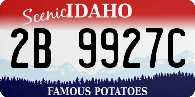 ID license plate 2B9927C