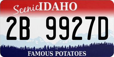 ID license plate 2B9927D