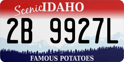ID license plate 2B9927L