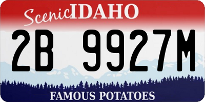 ID license plate 2B9927M