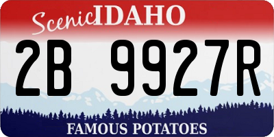 ID license plate 2B9927R