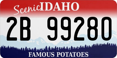 ID license plate 2B9928O
