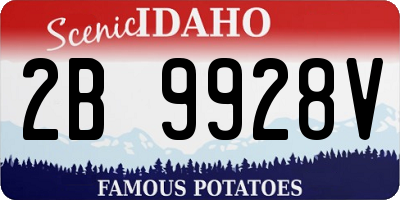 ID license plate 2B9928V