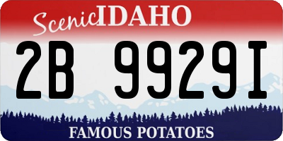 ID license plate 2B9929I