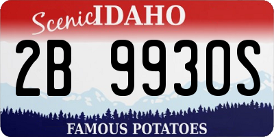 ID license plate 2B9930S