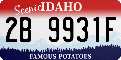 ID license plate 2B9931F