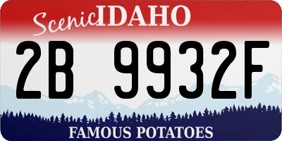 ID license plate 2B9932F