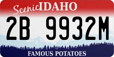 ID license plate 2B9932M