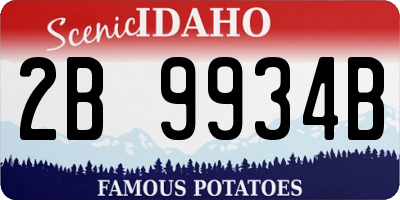 ID license plate 2B9934B