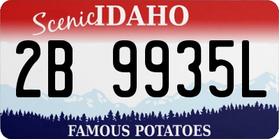 ID license plate 2B9935L