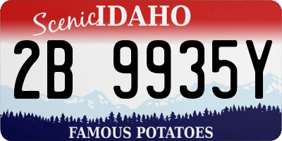 ID license plate 2B9935Y