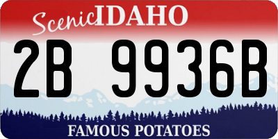 ID license plate 2B9936B