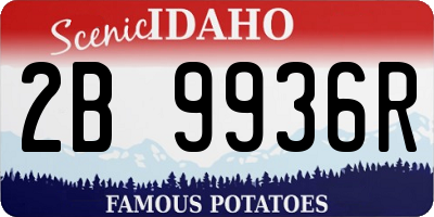 ID license plate 2B9936R