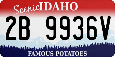 ID license plate 2B9936V