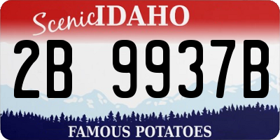 ID license plate 2B9937B