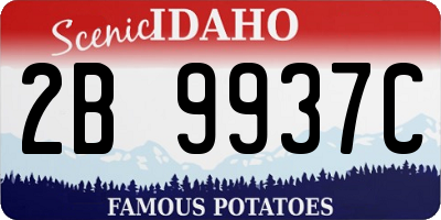 ID license plate 2B9937C
