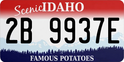 ID license plate 2B9937E