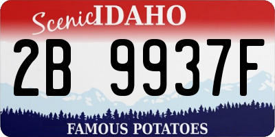 ID license plate 2B9937F