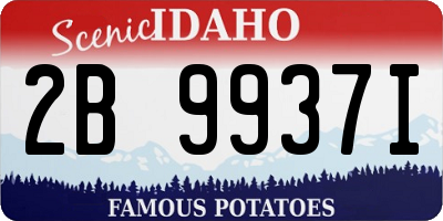 ID license plate 2B9937I