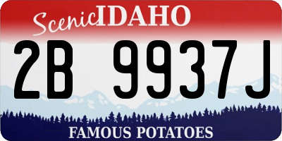 ID license plate 2B9937J
