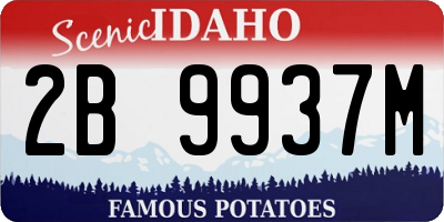 ID license plate 2B9937M