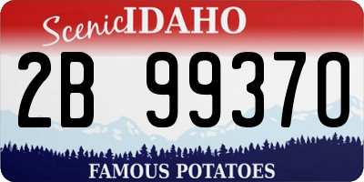 ID license plate 2B9937O