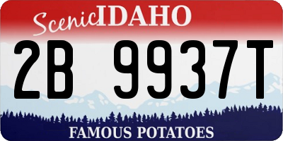 ID license plate 2B9937T