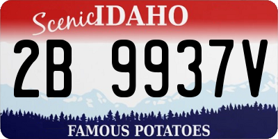 ID license plate 2B9937V